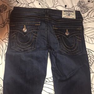 True Religion dark skinny jeans